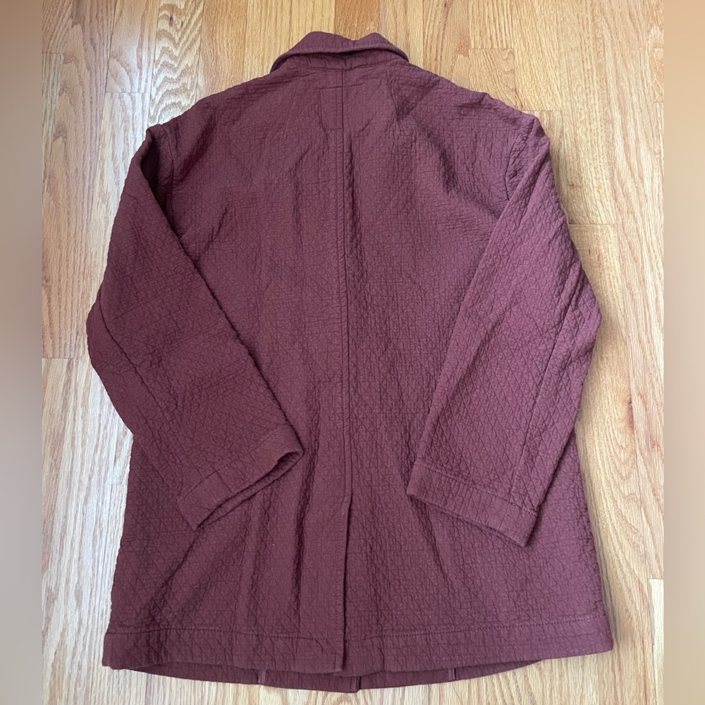 Madewell Women's Textured Burgundy Blazer - Picture 6 of 8